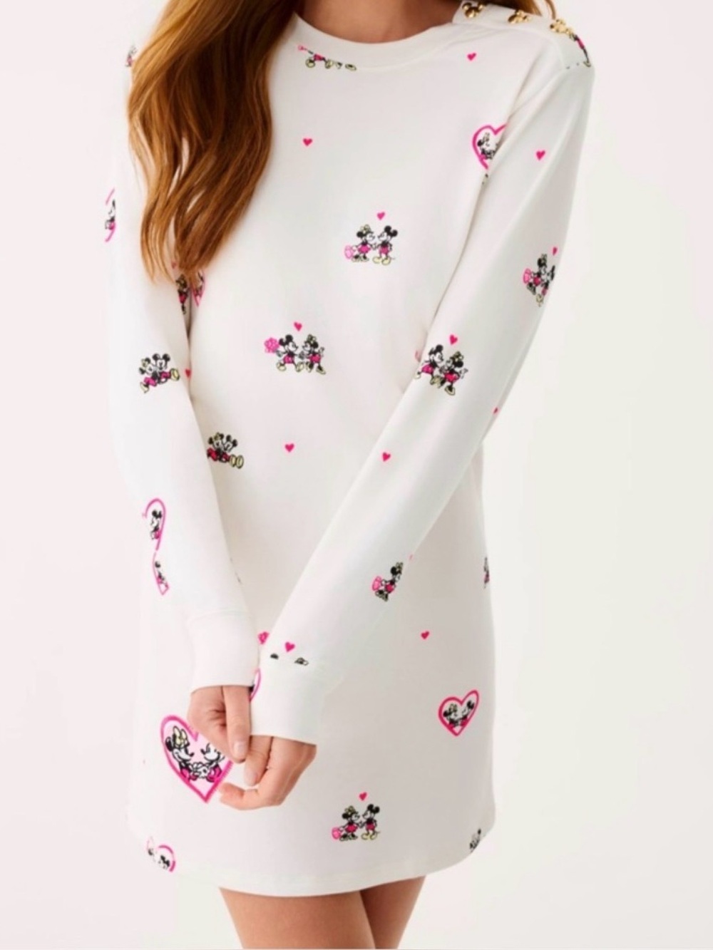 NWT Lilly Pulitzer XL Ballad Long Sleeve Dress “Coconut Disney Half Drop”